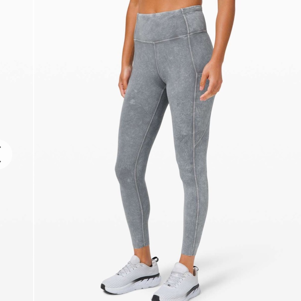 lululemon fast and free - ice dye size 4